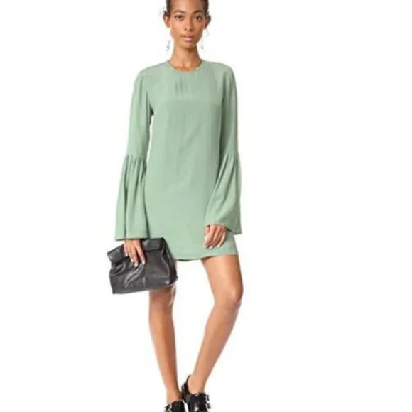 kale green dress Khari | Bottle Green High-Neck Twisted Maxi Dress With Drape main image 0